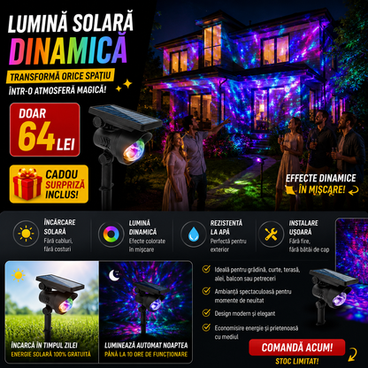 Lampa Solara cu Jocuri de Lumina – Efecte Magice