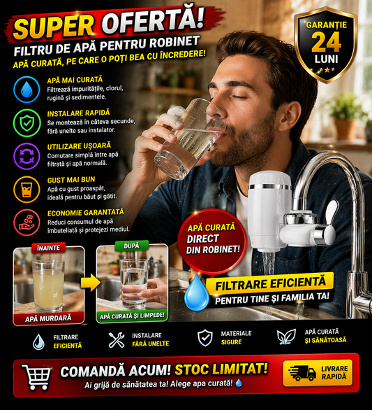 Purificator de Apa cu Robinet si Filtru, Nivelul 7 de Purificare
