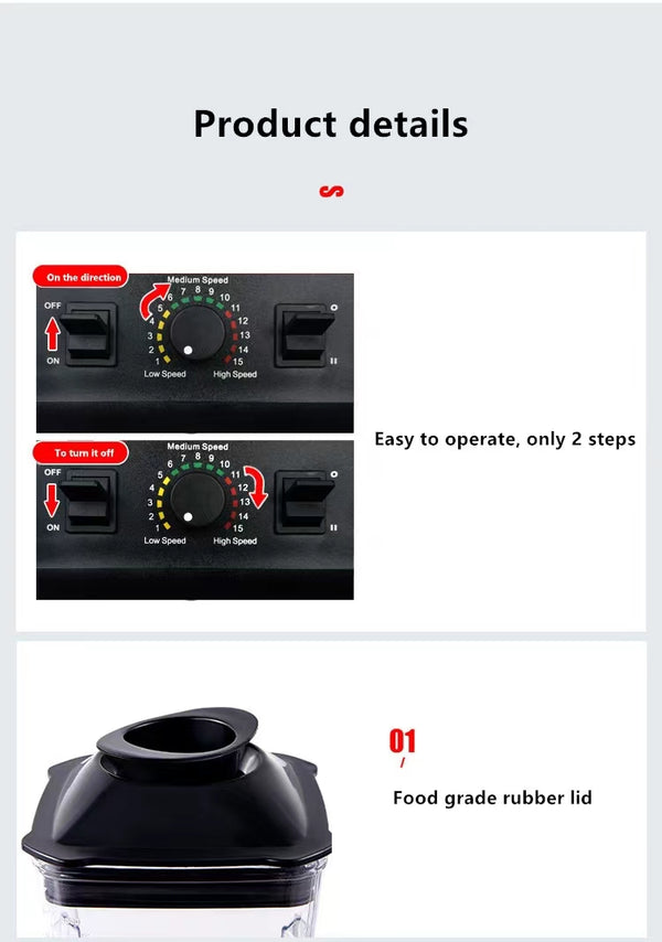 Blender de bucatarie profesional, Silver Crest Capacitate 2.5L