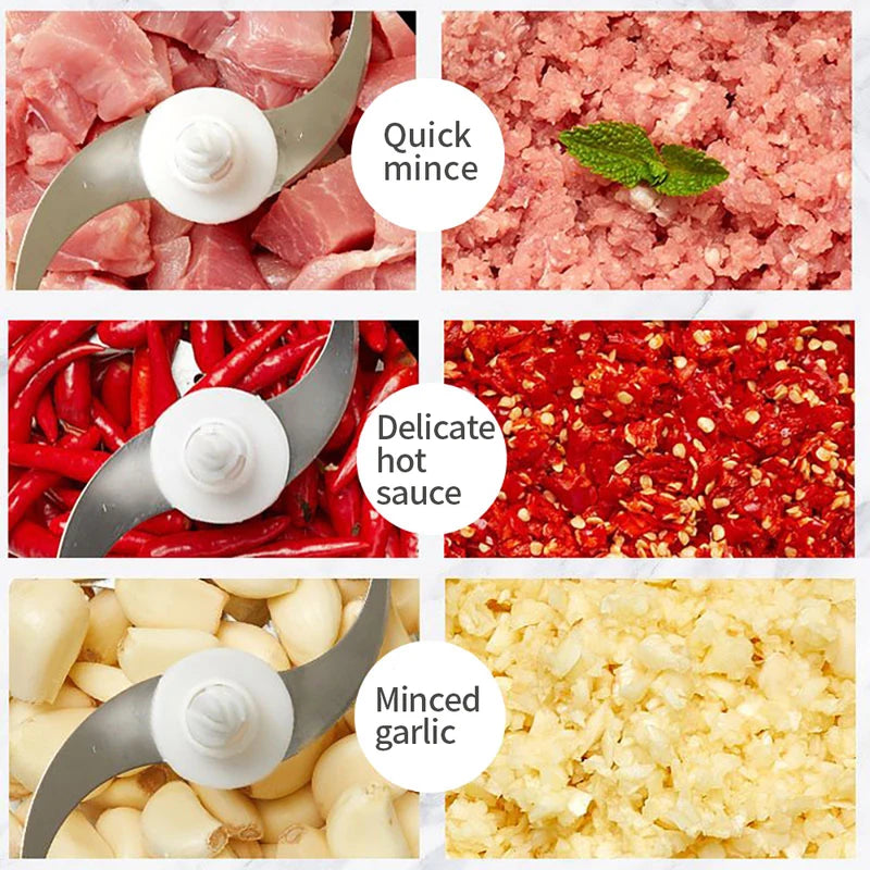 Tocator Manual cu 4 Lame direct Montate Pentru Legume si Carne, 2L