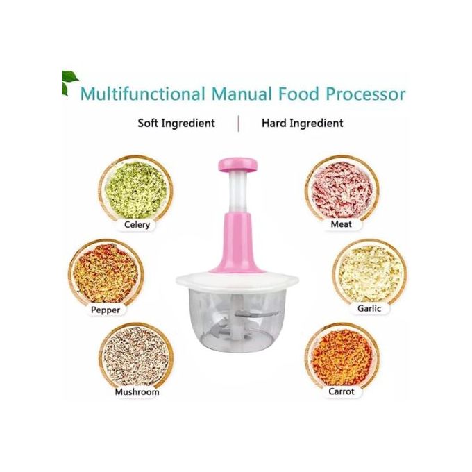 Tocator Manual cu 4 Lame direct Montate Pentru Legume si Carne, 2L