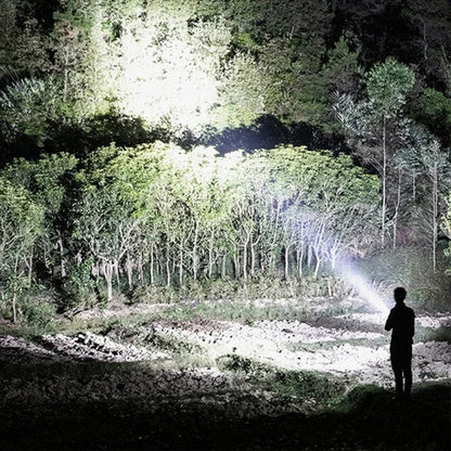 Lanterna Profesionala cu Trepied, Raza de actiune 800 M, 4 moduri de iluminare, Functie Powerbank