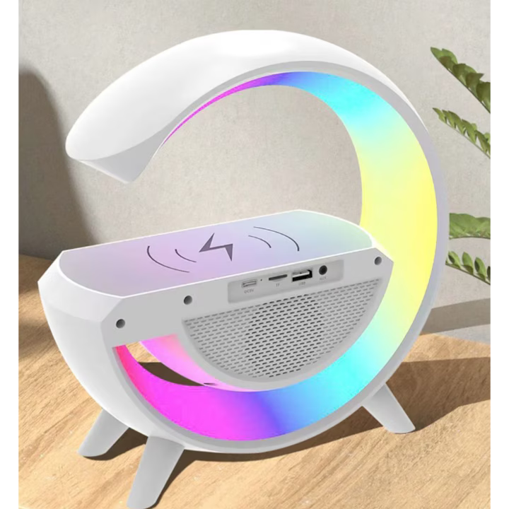 Ceas cu Alarma si Iluminare LED, Radio FM, Incarcator Wireless